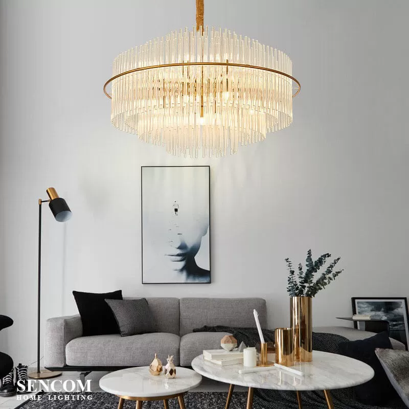 Đèn chùm thủy tinh pha lê cao cấp HĐ04